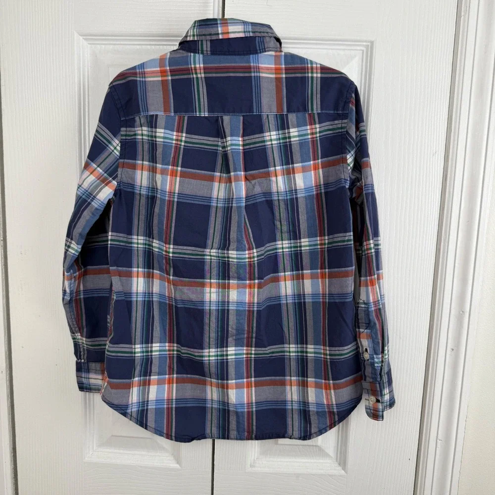 Ralph Lauren Kids Plaid Button Down Shirt Long Sleeve Size 6‎ Natural Stretch